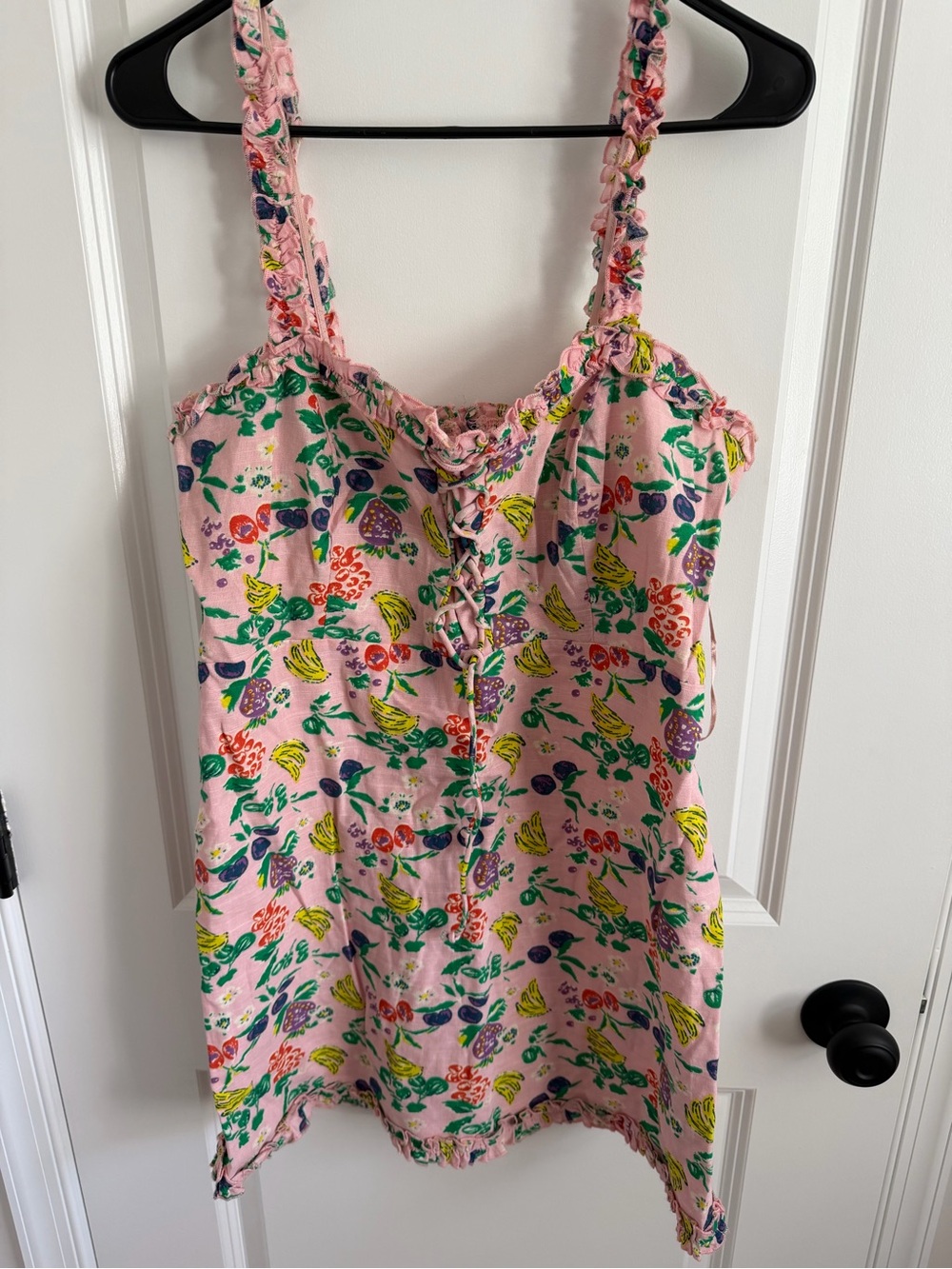 Urban Outfitters Pink Floral & Fruit Print Dress